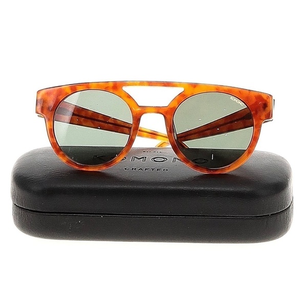 New KOMONO sunglasses Dreyfuss Caramel Demi brown orange tortoise - Picture 2 of 12